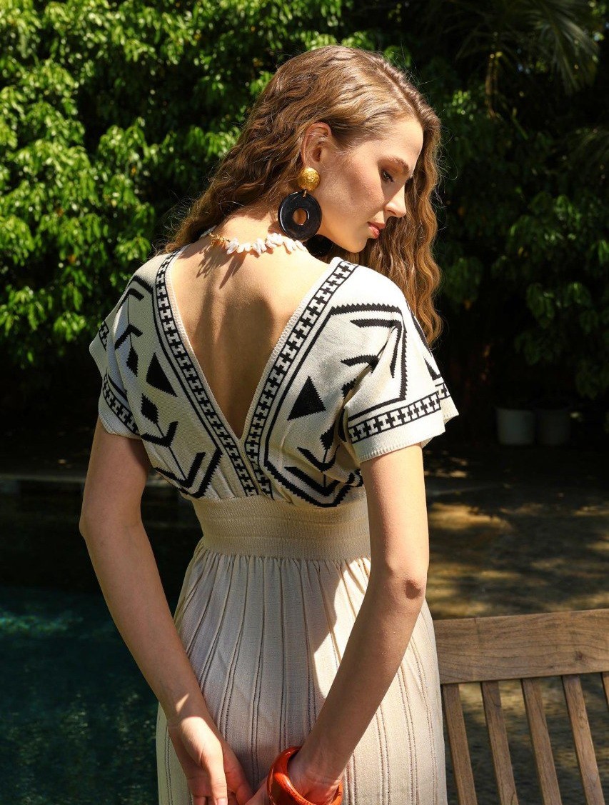 Beige embroidered shirt and shorts set from Rhyme & Hype